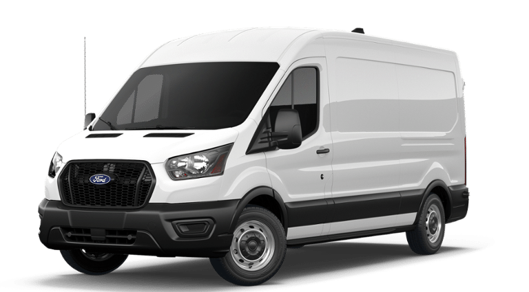 2026 Ford Transit Cargo Van Base in Oxford White — front three-quarter view